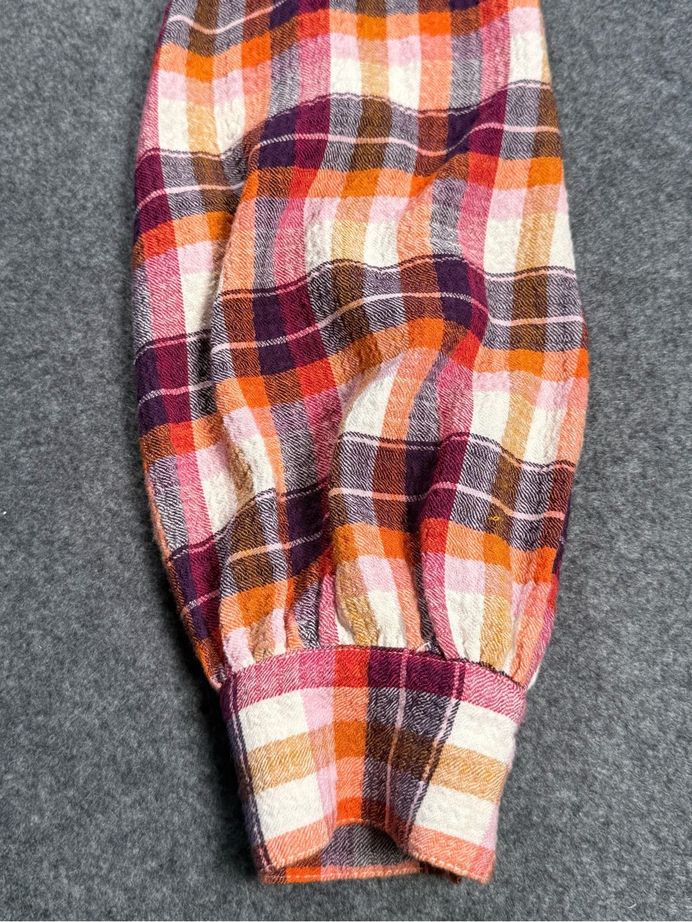 Pilcro Plaid Ruffle Button Front Blouse Small Boho Cottagecore Fall Top - Picture 10 of 12